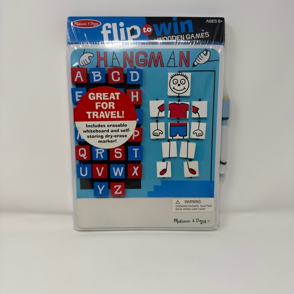 Melissa & Doug Other - Melissa & Doug Flip to Win Wooden Hangman Travel Game New in wrapper